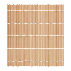 Bamboo mat background for making sushi. Top view. Realistic texture makisu or curtain. Vector illustration.