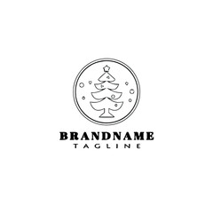 christmas tree logo cartoon icon design template symbol isolated vector illustration