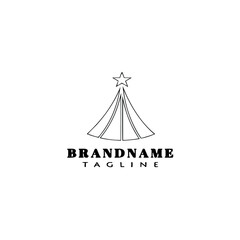 christmas tree logo style icon design template black isolated vector illustration