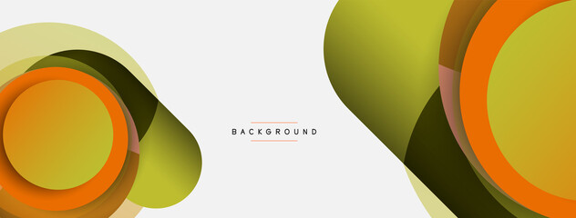 Creative geometric wallpaper. Minimal abstract background. Circles composition vector illustration for wallpaper banner background or landing page