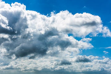 Beautiful nature view of blue sky and white clouds.