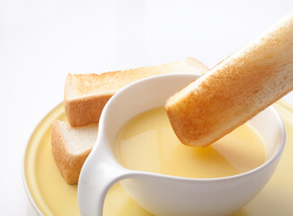 コーンスープ　　クルトン　　朝食　スタジオ撮影