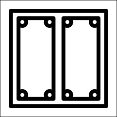 Illustration vector graphic of window or frame. Good for icon. Perfect for logo. Perfect for decoration or ornament