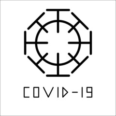 Illustration vector graphic of corona virus. Good for icon. Perfect for logo. Perfect for decoration or ornament