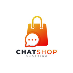 Shop Chat And Shopping Logo Design Template Element