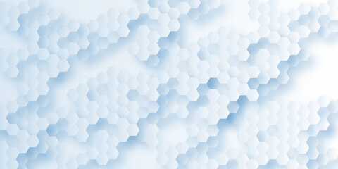 abstract seamless modern technological and geometrical 3d honeycomb minimal grid white hexagon geometric patterns,used as medical,technology,Science,space and modern communication.