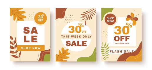 Fototapeta premium Autumn harvest concept templates