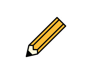 Pencil line icon. High quality outline symbol for web design or mobile app. Thin line sign for design logo. Color outline pictogram on white background
