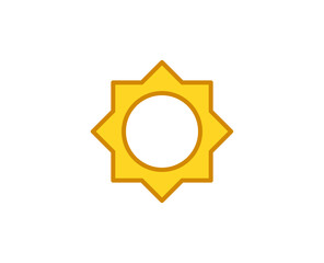 Sun premium line icon. Simple high quality pictogram. Modern outline style icons. Stroke vector illustration on a white background. 