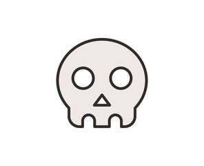 Skull line icon. High quality outline symbol for web design or mobile app. Thin line sign for design logo. Color outline pictogram on white background