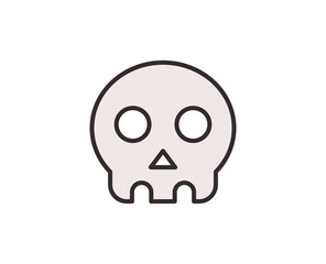 Skull line icon. High quality outline symbol for web design or mobile app. Thin line sign for design logo. Color outline pictogram on white background