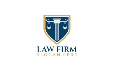 Justice law firm logo. gold, firm, law, icon justice