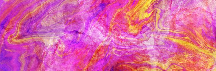 Abstract background painting art with pink purple and yellow watercolor paint brush for christmas poster, banner, website, card background