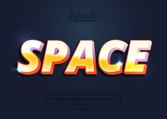 Space Editable Text Style Effect
