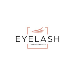 minimalist EYELASH eyebrow feather logo design