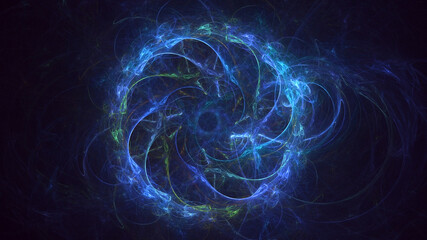 3D rendering abstract circle light background