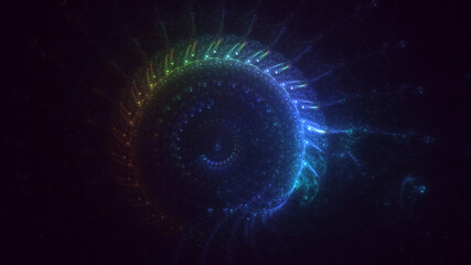 3D rendering abstract round light background