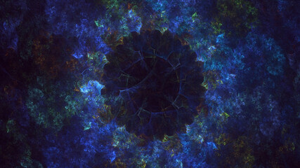 3D rendering abstract round light background