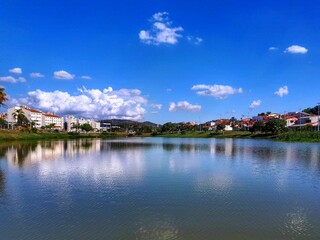 Fototapeta premium lake and mountains