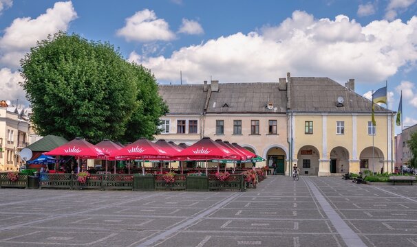 Vicheva square in Zhovkva, Ukraine