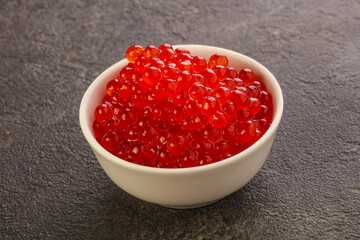 Luxury delicous red salmon caviar