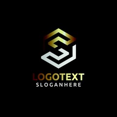 Sh letter logo design vector