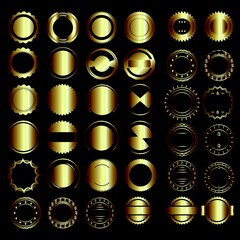 set of premium retro vintage badge logo design vector template