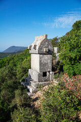 Fototapeta na wymiar Ruins of the ancient city of Kyaneai, Turkey