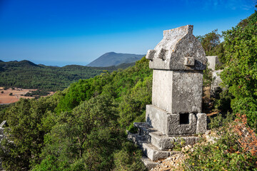 Ruins of the ancient city of Kyaneai, Turkey