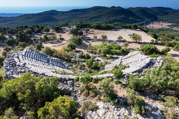 Ruins of the ancient city of Kyaneai, Turkey