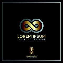 business infinity logo design vector