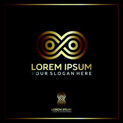 business infinity logo design vector