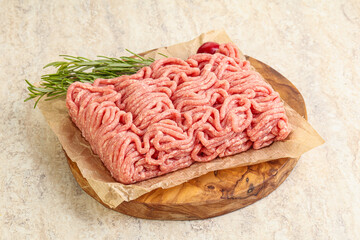 Raw beef minced meat for cooking
