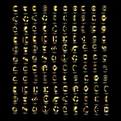 set of abstract business logo design vector