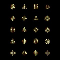 set of abstract business logo design vector