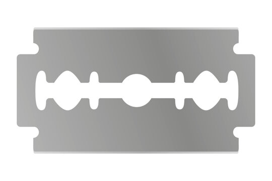 Razor blade. Sharp objects. Shaving equipment. Vector. Illustration.