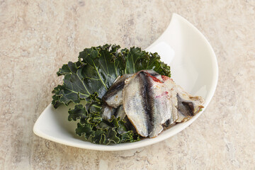 Anchovy - small fish appetizer snack