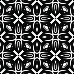  Vector geometric seamless pattern.Modern geometric background with abstract shapes.Monochromatic Repeating Patterns.Endless abstract texture.black and white ornament for design.