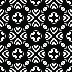 Rolgordijnen Vector geometric seamless pattern.Modern geometric background with abstract shapes.Monochromatic Repeating Patterns.Endless abstract texture.black and white ornament for design. © t2k4