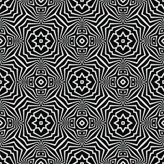 Vector geometric seamless pattern.Modern geometric background with abstract shapes.Monochromatic Repeating Patterns.Endless abstract texture.black and white ornament for design.