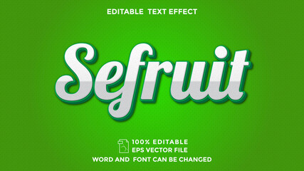 green editable text effect 