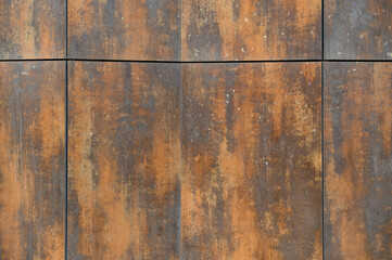 rusty metal panels texture close-up