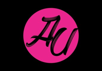 Graphic shape of AU initial letter