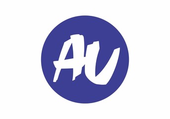 Graphic shape of AU initial letter