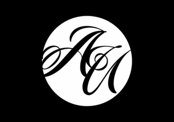 Graphic shape of AU initial letter