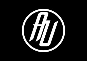 Graphic shape of AU initial letter