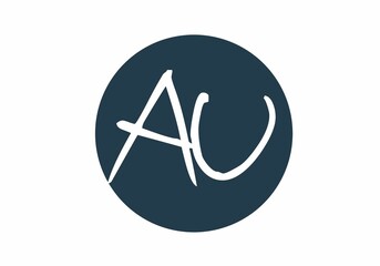 Graphic shape of AU initial letter