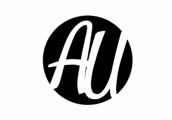Graphic shape of AU initial letter