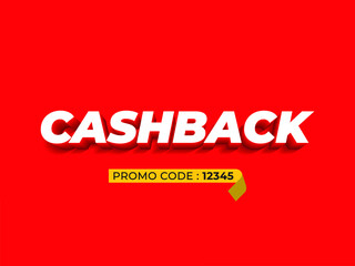 3d illustrations. cash back  sale banner vector template.