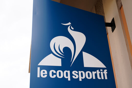 Le coq sportif logo brand and text sign store of athletic shoes activewear footwear